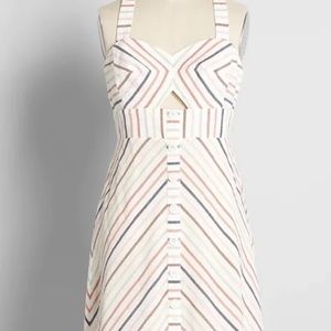 MODCLOTH - Sunset Cruise Just For You - Fit & Flare Size 10 NWT MIDI Dress
